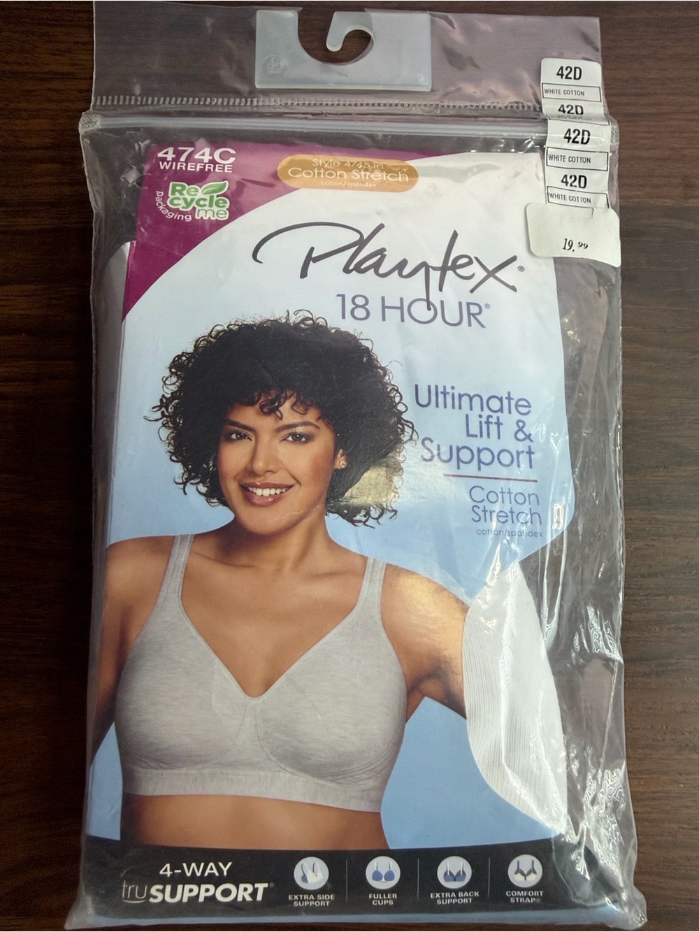 Macy's Playtex 18 Hour Wirefree Bra in Light Gray